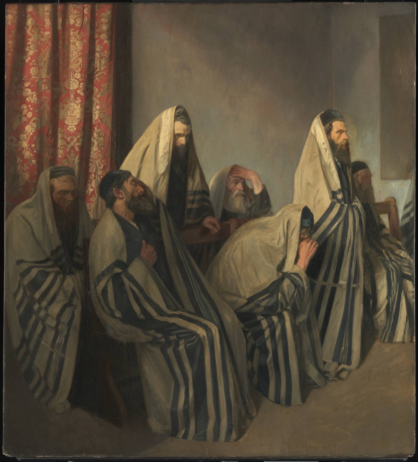 Jews Mourning in a Synagogue 1906 by Sir William Rothenstein 1872-1945